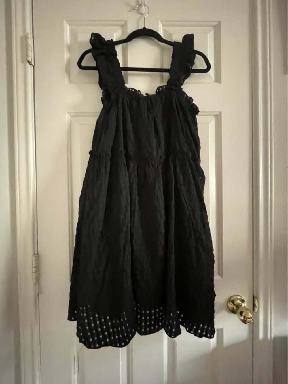 Black Babydoll Sleeveless Midi Dress Size Medium/6 EU 38